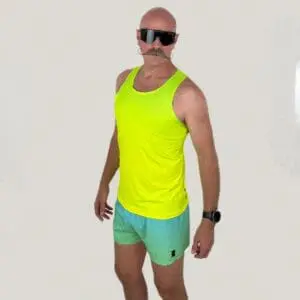 Men's Elite Running Singlet - Citron Fusion